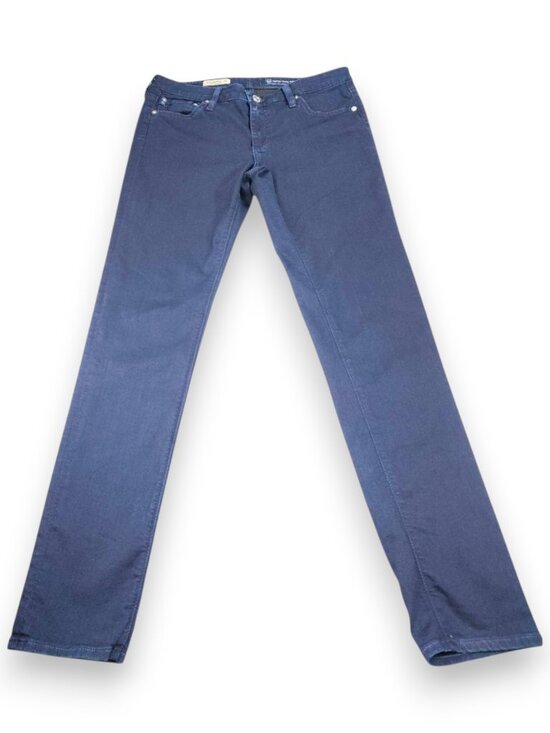 Ag Adriano Goldschmied Denim - AG The Legging Dark Blue Solid Wash Slim Straight Jeans Size 30R